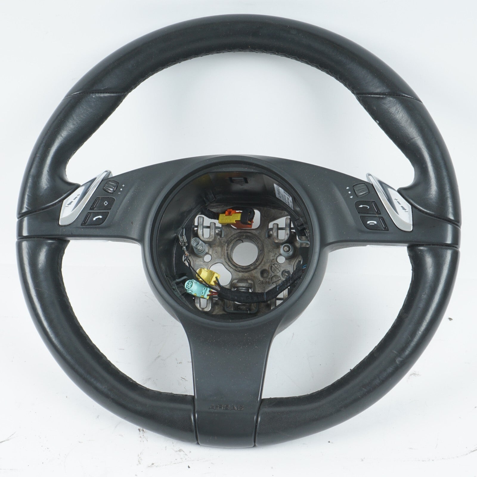 10-13 PORSCHE PANAMERA 3-SPOKE STEERING WHEEL LEATHER OEM