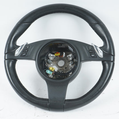 10-13 PORSCHE PANAMERA 3-SPOKE STEERING WHEEL LEATHER OEM