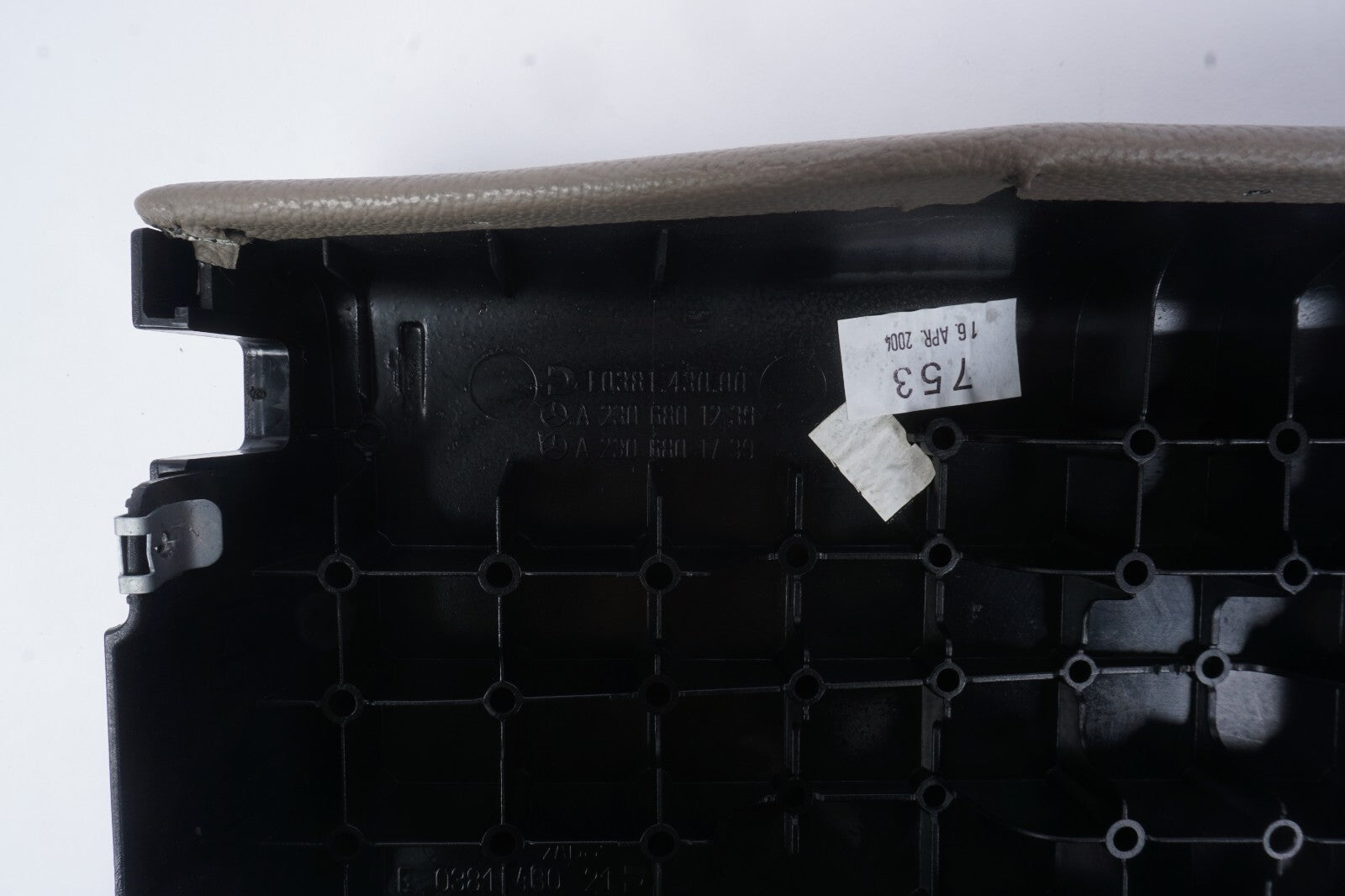 03-06 Mercedes R230 SL500 SL55 AMG Center Console Rear Lid Cover Panel OEM