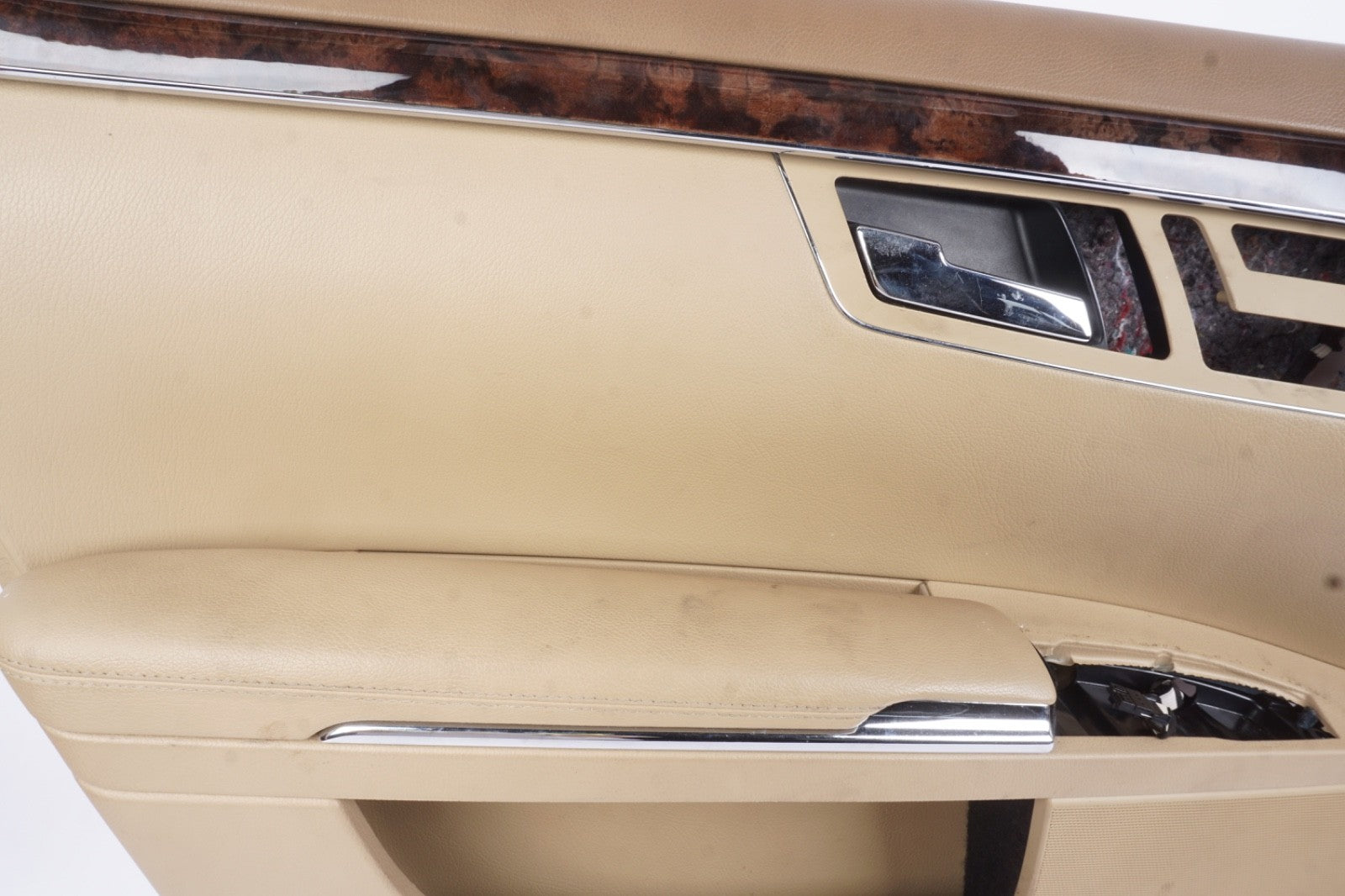 10-13 Mercedes W221 S550 Front Left Side Interior Door Panel BEIGE OEM