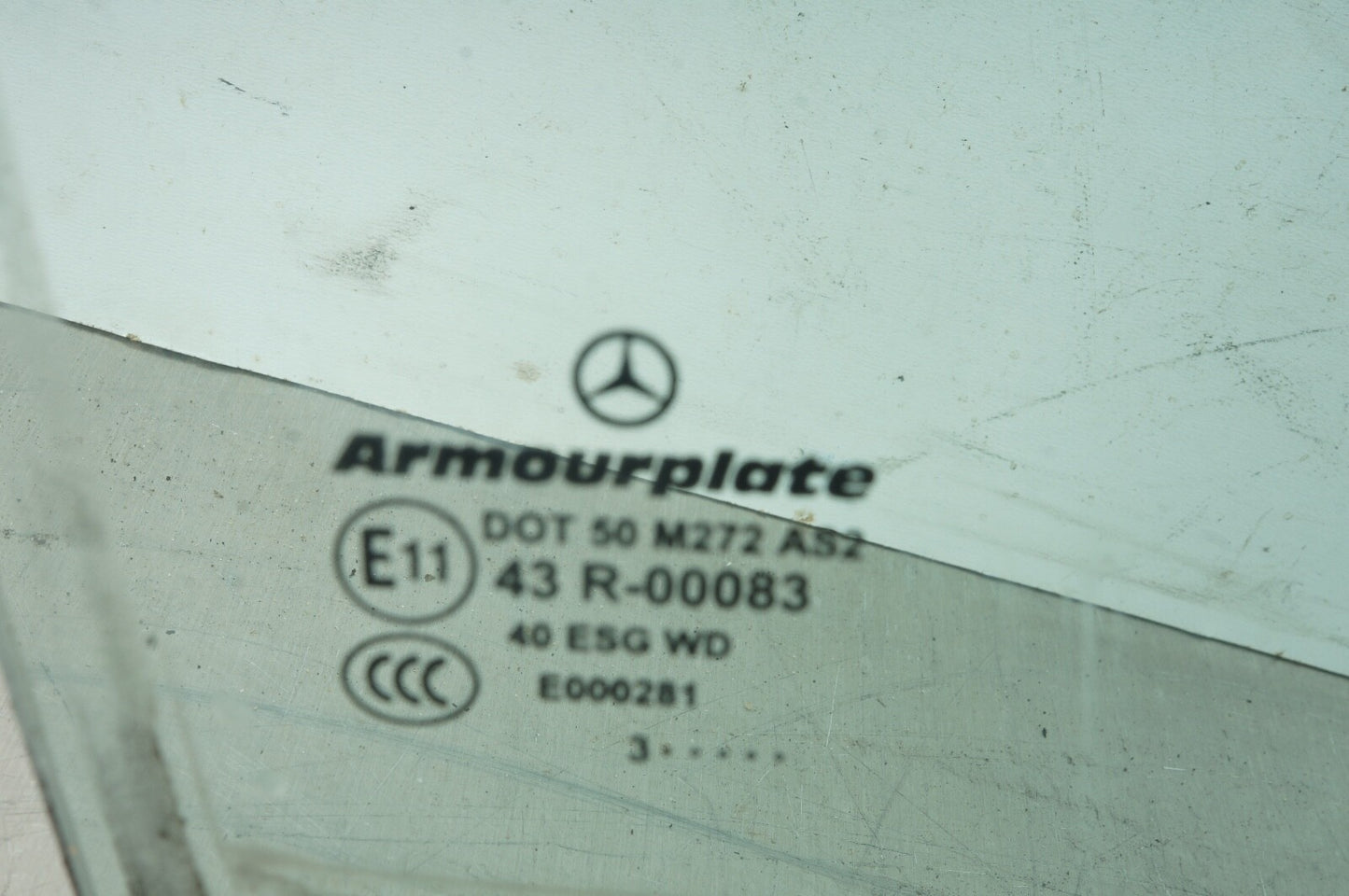 08-14 Mercedes C200 C250 C300 C350 Rear Right Passenger Side Door Window Glass