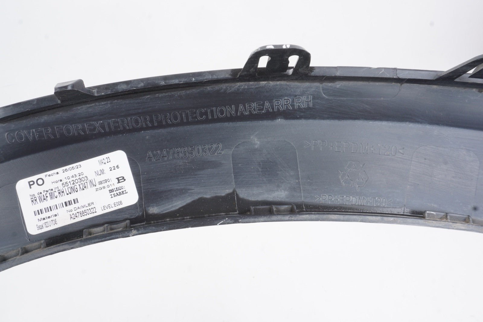 2020 - 2025 MERCEDES GLB250 EQB300 REAR RIGHT SIDE WHEEL ARCH FLARE BLACK