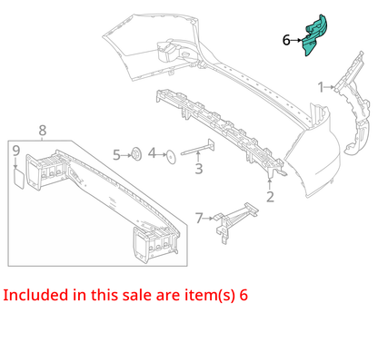 2020 - 2025 Mercedes EQB300 EQB350 EQB250 Rear Left Bumper Bracket OEM
