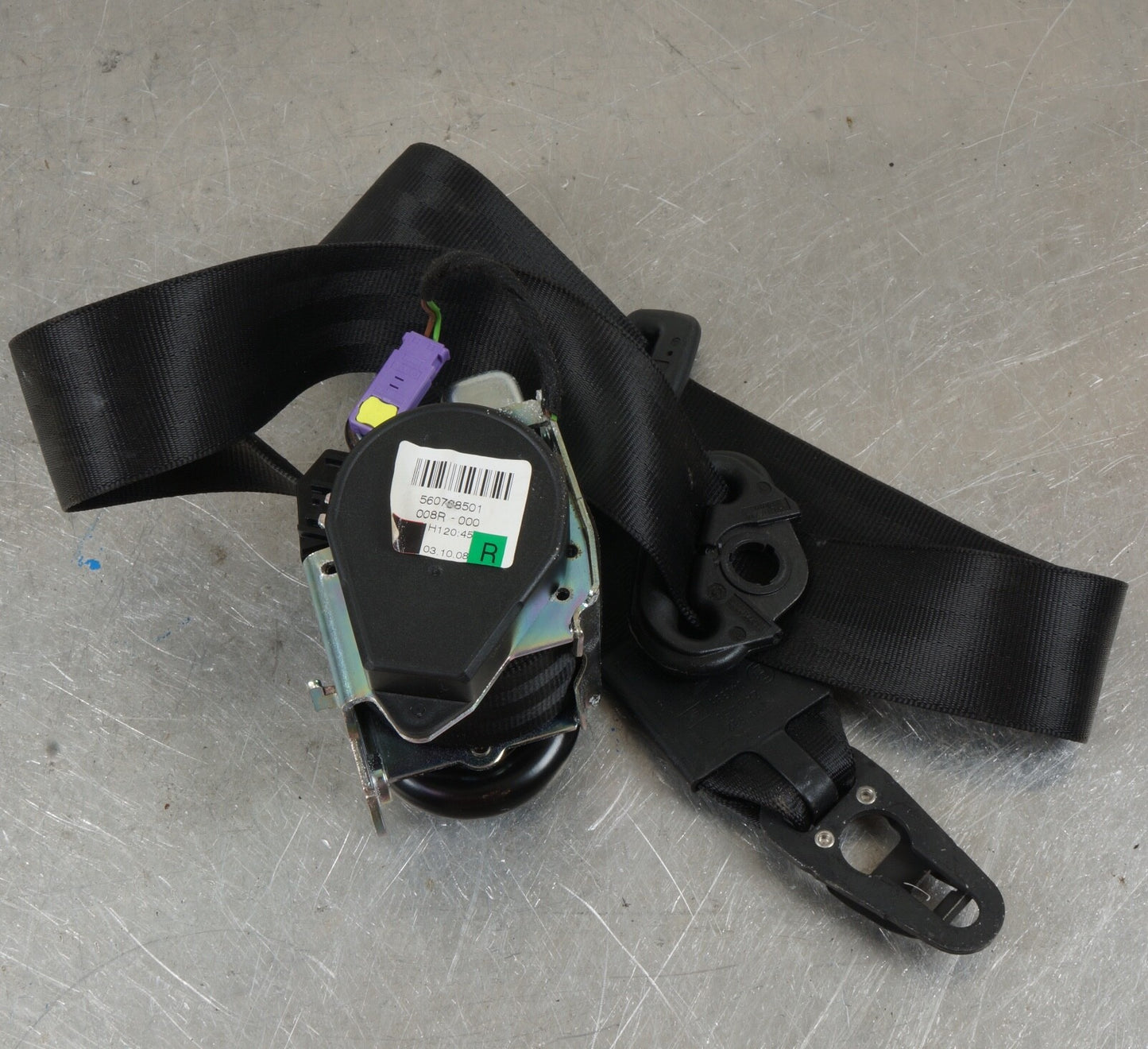 07-11 Audi A6 Quattro Sedan Front Right Passenger Seat Belt Retractor Assembly