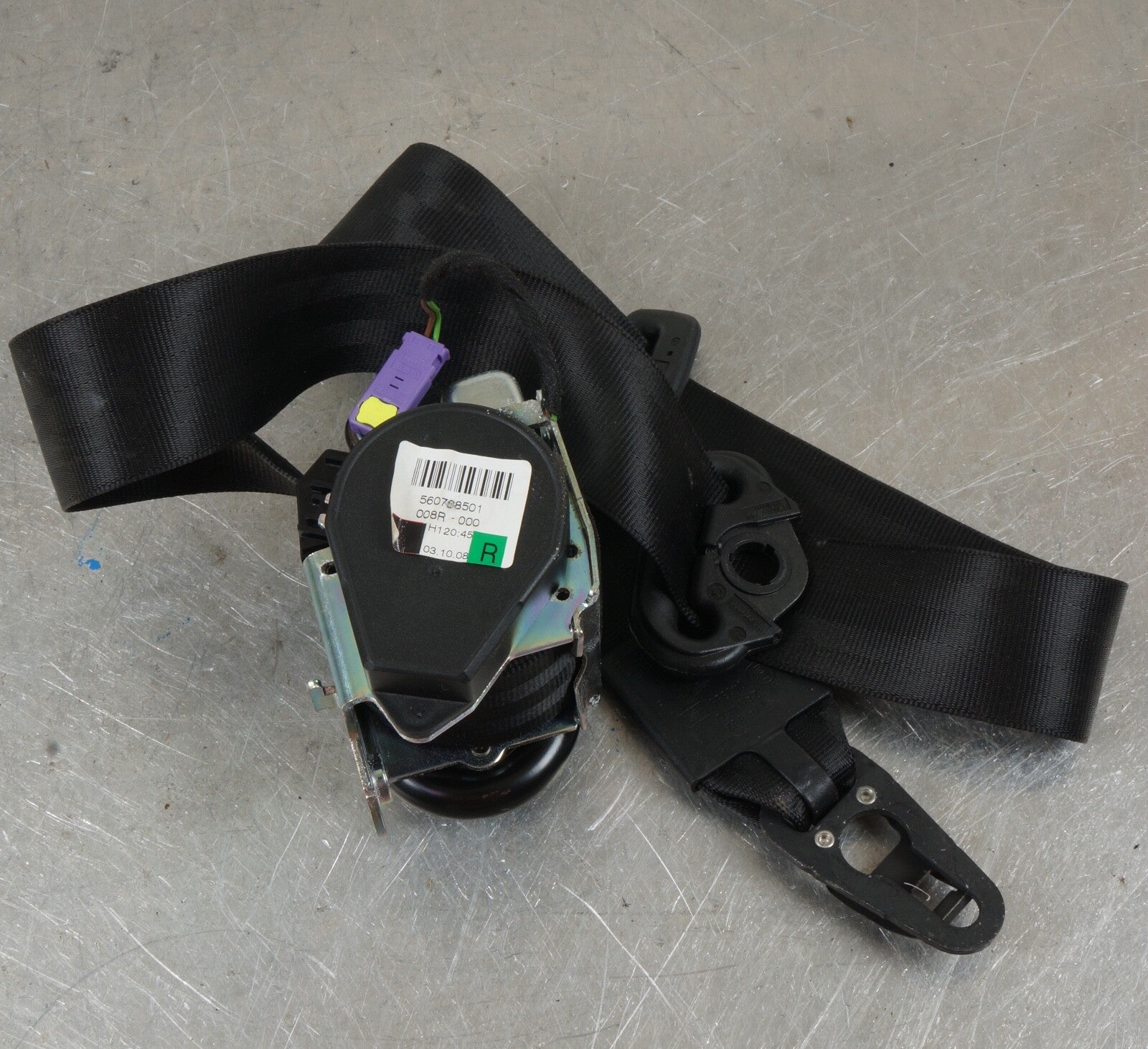 07-11 Audi A6 Quattro Sedan Front Right Passenger Seat Belt Retractor Assembly
