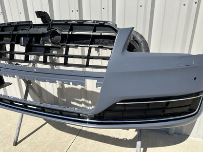 For 2015 - 2018 Audi A8 Front Bumper Cover With Side Grilles