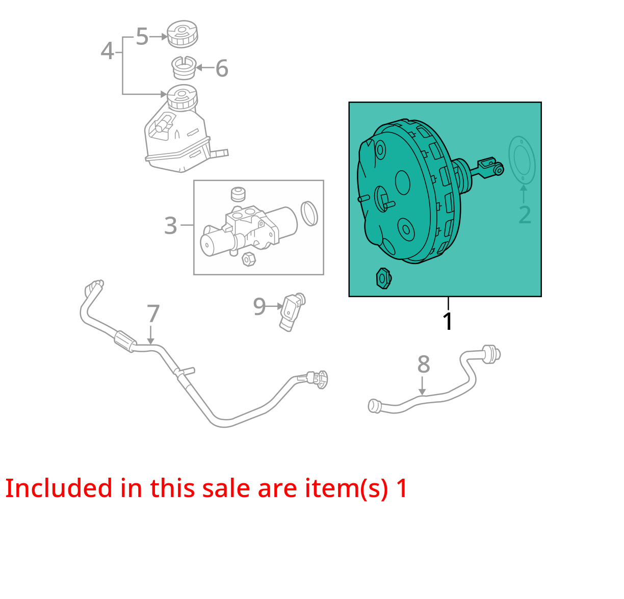 2010 - 2012 Mercedes Benz E Class C207 Brake Booster Vacuum Master Cylinder Oem