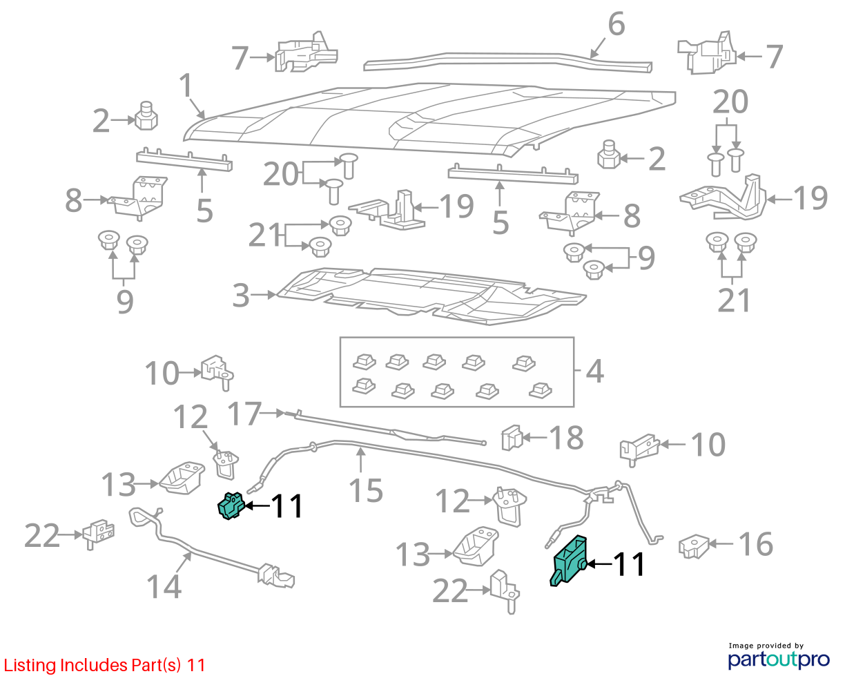 2015 - 2023 Jeep Renegade Left And Right Hood Latch OEM