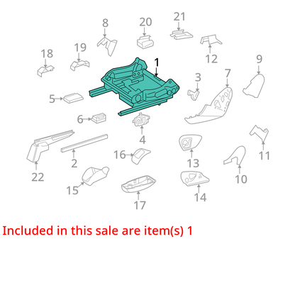 2006-2010 MERCEDES R350 R500 W251 FRONT LEFT DRIVER SEAT TRACK FRAME W/MOTOR OEM