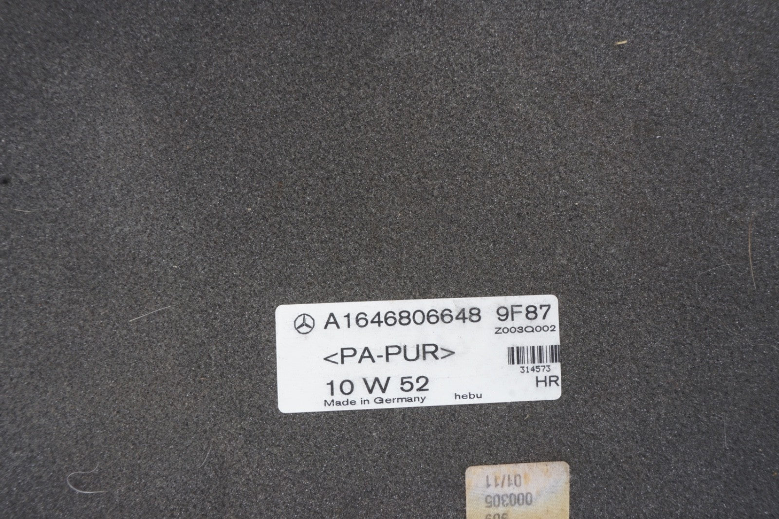 06-11 MERCEDES ML320 ML350 ML500 GL350 GL450 GL550 REAR BLACK FLOOR MATS RUGS
