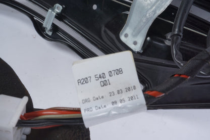 10-2016 mercedes w207 e550 e350 CONVERTIBLE rear driver side window regulator 