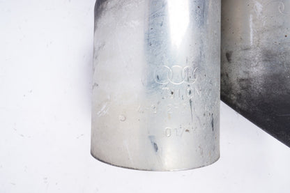 2011 - 2018 AUDI A8 A8L LEFT RIGHT SIDE EXHAUST CHROME EXTENSION PIPE TIP OEM