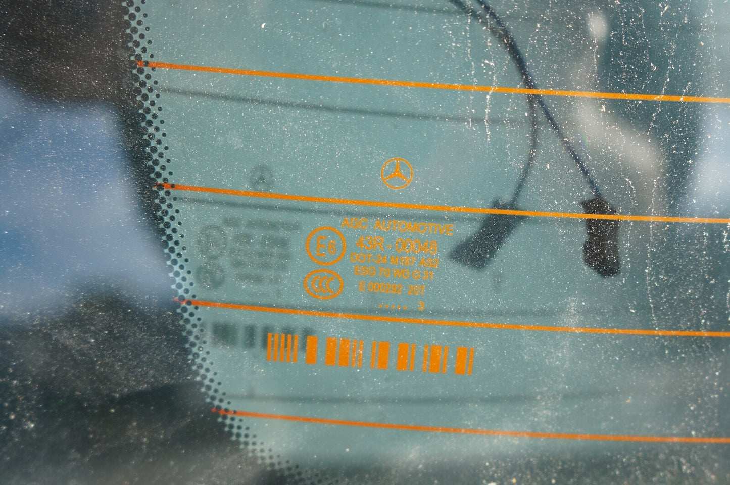 08-14 Mercedes W204 C250 C300 C350 Rear Windshield Window Glass OEM