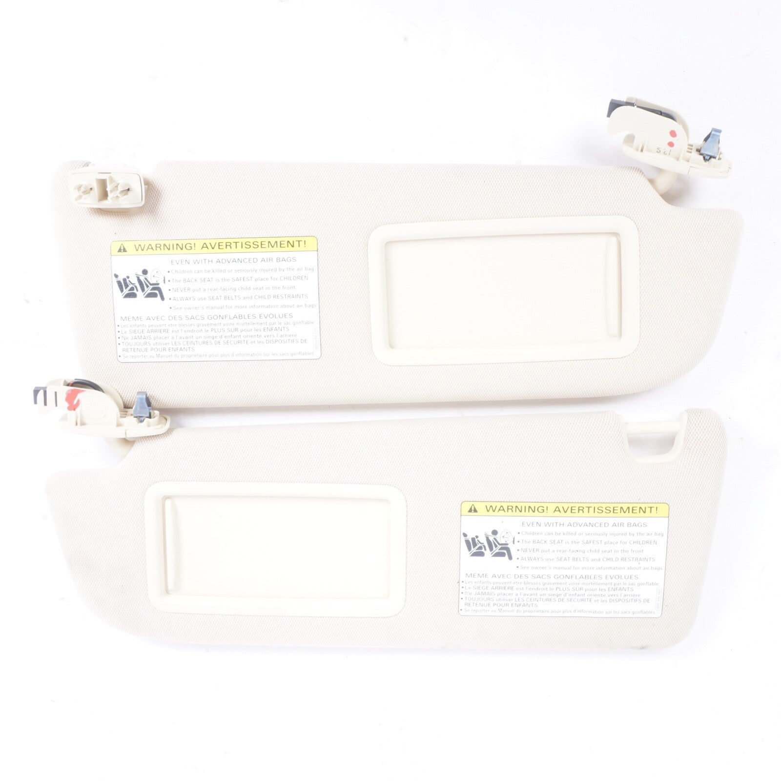 2012 - 2016 AUDI A6 A7 FRONT LEFT RIGHT SIDE SUN VISOR SUNVISOR OEM PAIR SET