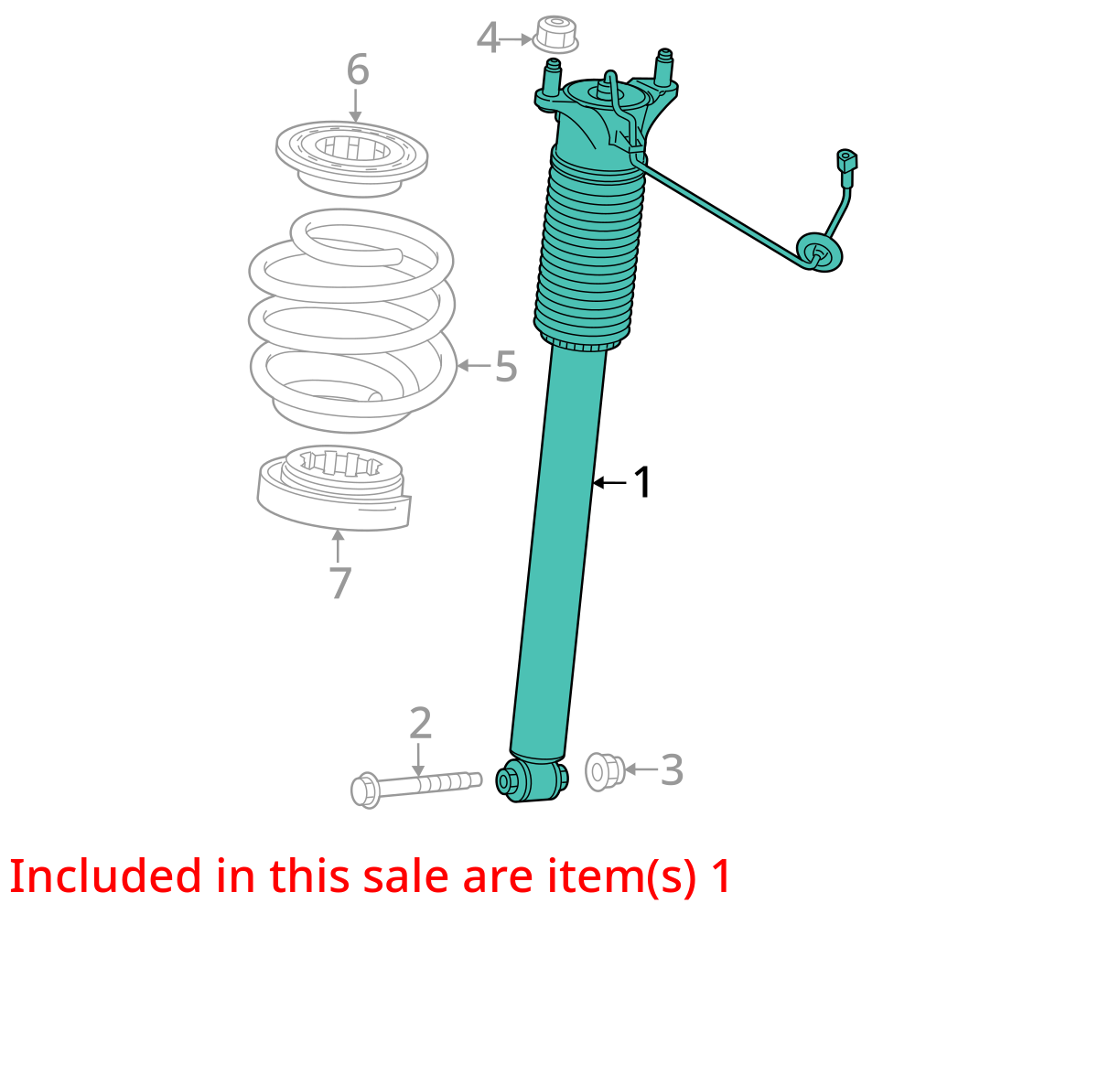 2022-2024 MERCEDES EQB X243 OEM REAR LEFT RIGHT SHOCK ABSORBER PAIR