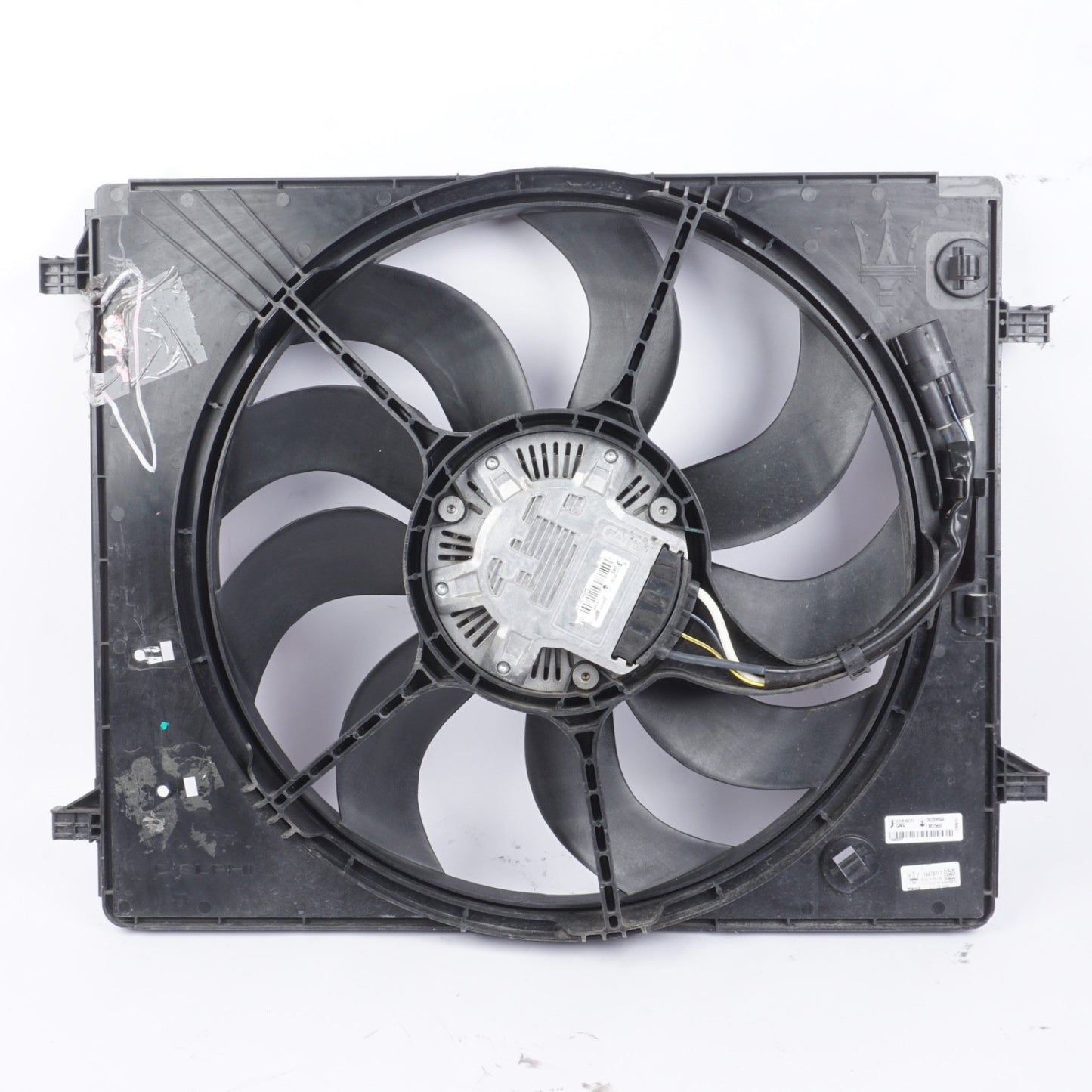 2014 - 17 Maserati Ghibli Quattroporte Radiator Cooling Fan Shroud & Motor Assy