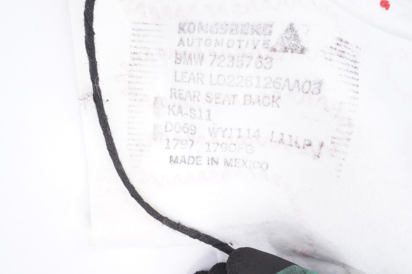 2011 - 2017 BMW X3 REAR RIGHT SEAT HEATING PAD HATER 7235763
