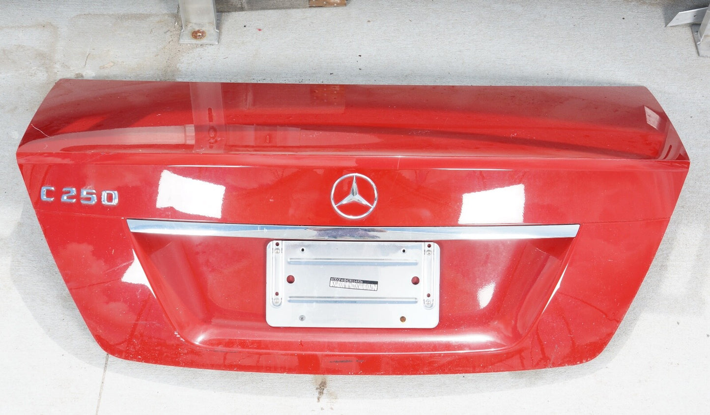 08-14 Mercedes W204 C250 C300 Sedan Rear Trunk Lid Deck Panel Assembly Red
