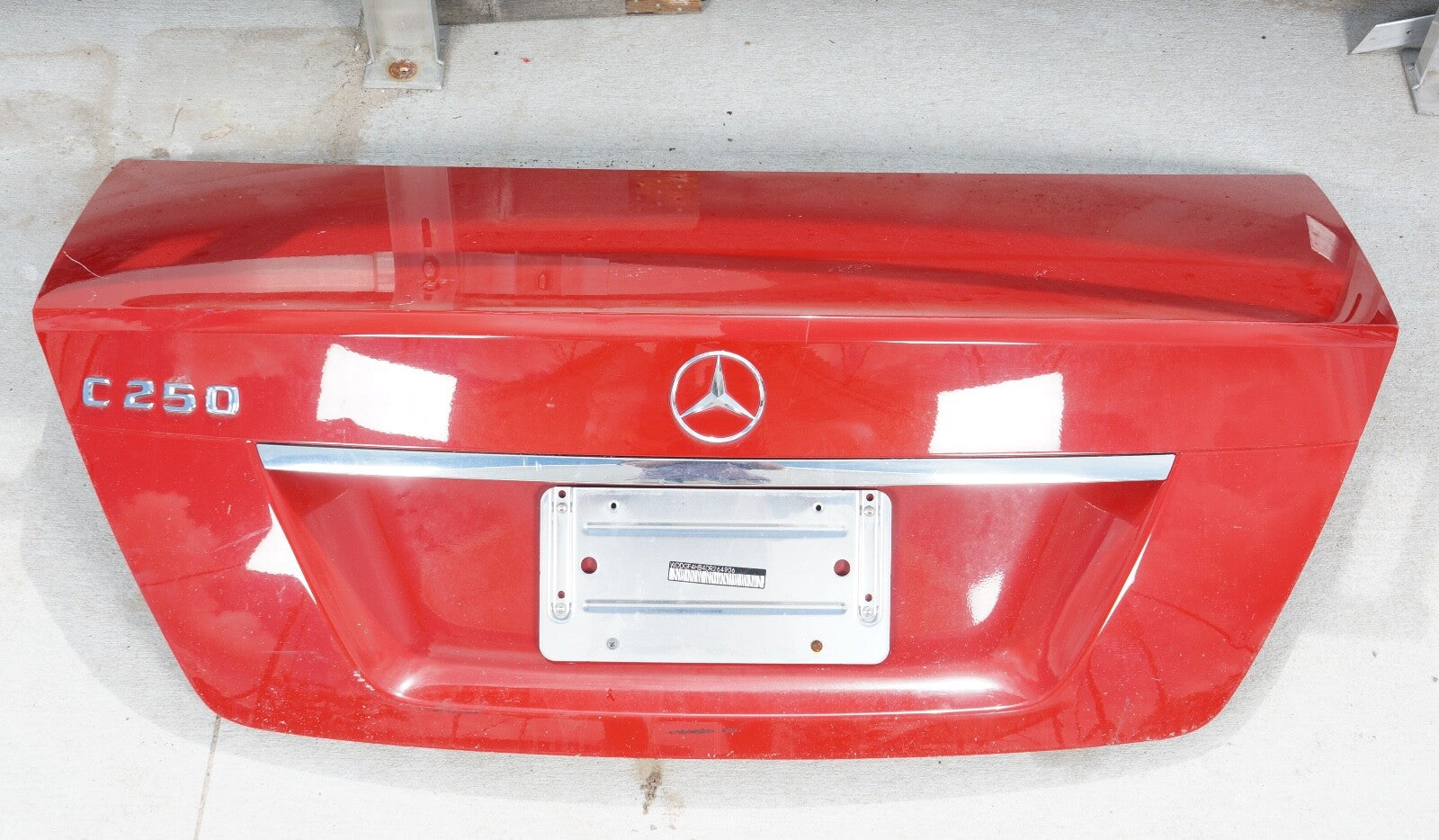 08-14 Mercedes W204 C250 C300 Sedan Rear Trunk Lid Deck Panel Assembly Red