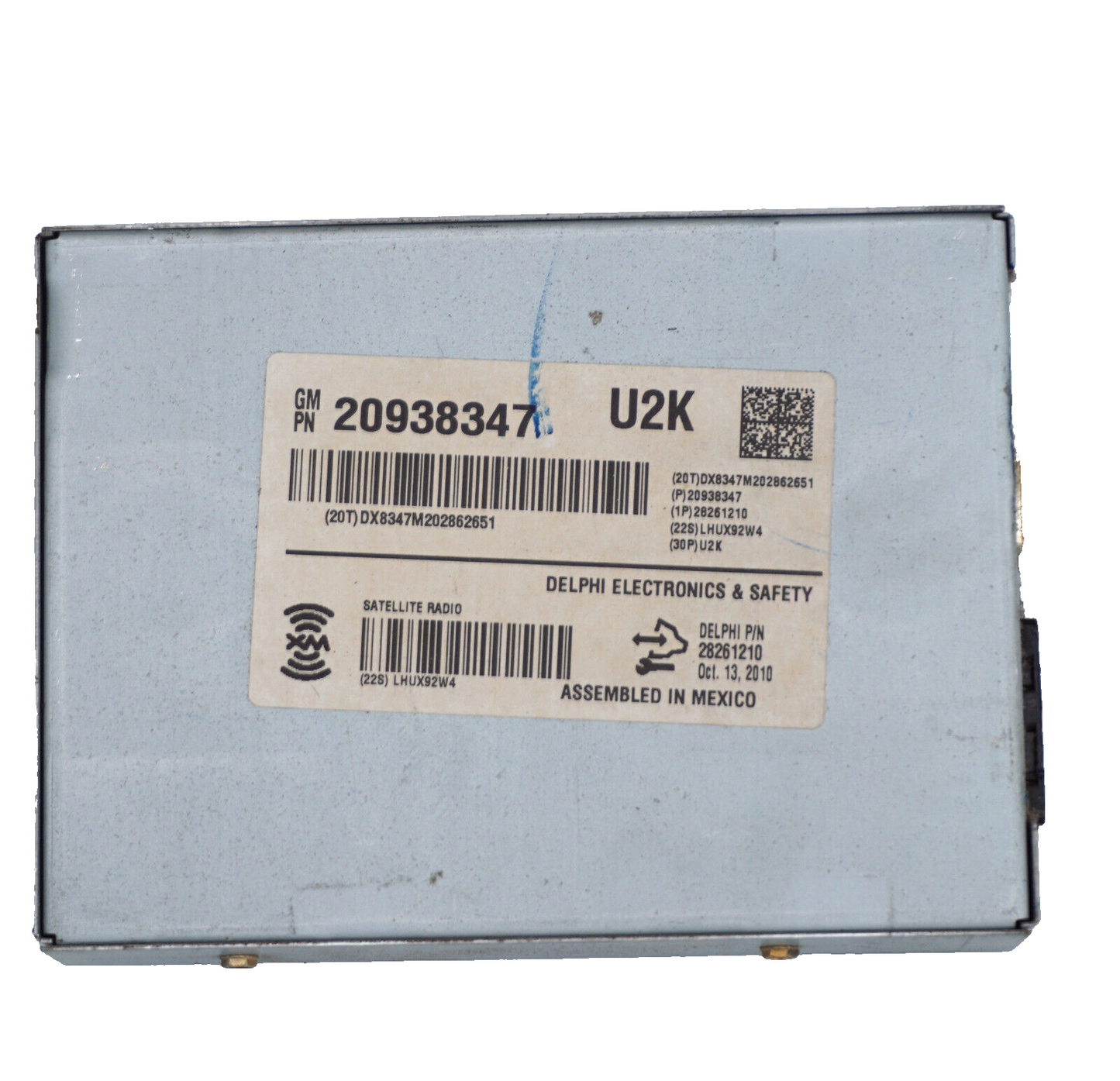 07-13 CHEVROLET SILVERADO SATELLITE RECEIVER CONTROL MODULE 20938347 OEM