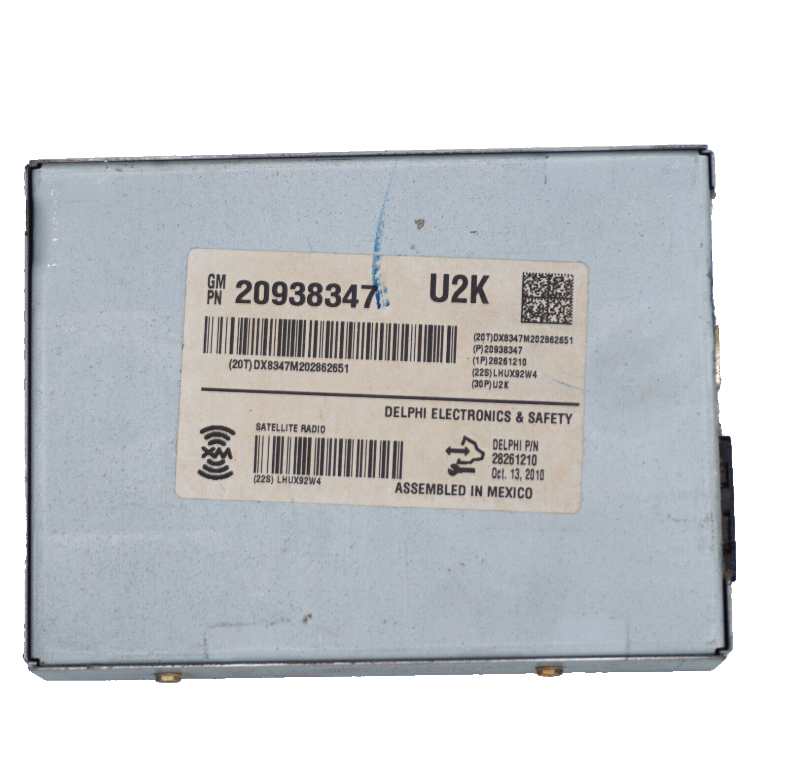 07-13 CHEVROLET SILVERADO SATELLITE RECEIVER CONTROL MODULE 20938347 OEM