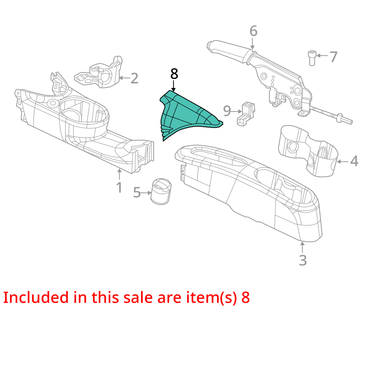 2012 - 2019 FIAT 500 EMERGENCY PARKING BRAKE HANDLE LEVER BLACK 1RY47JD7AA OEM