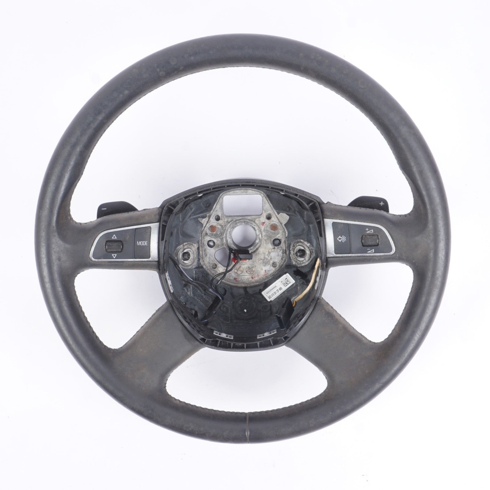 2006 - 2010 Audi A8l A8 D3 Steering Wheel Leather W Multifunction Switch Oem
