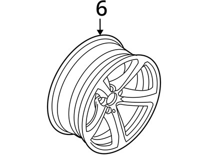 06-10 BMW 650i Wheels Wheel 18x8 Alloy 5 Double V Spoke Fits 599166 Set of 4