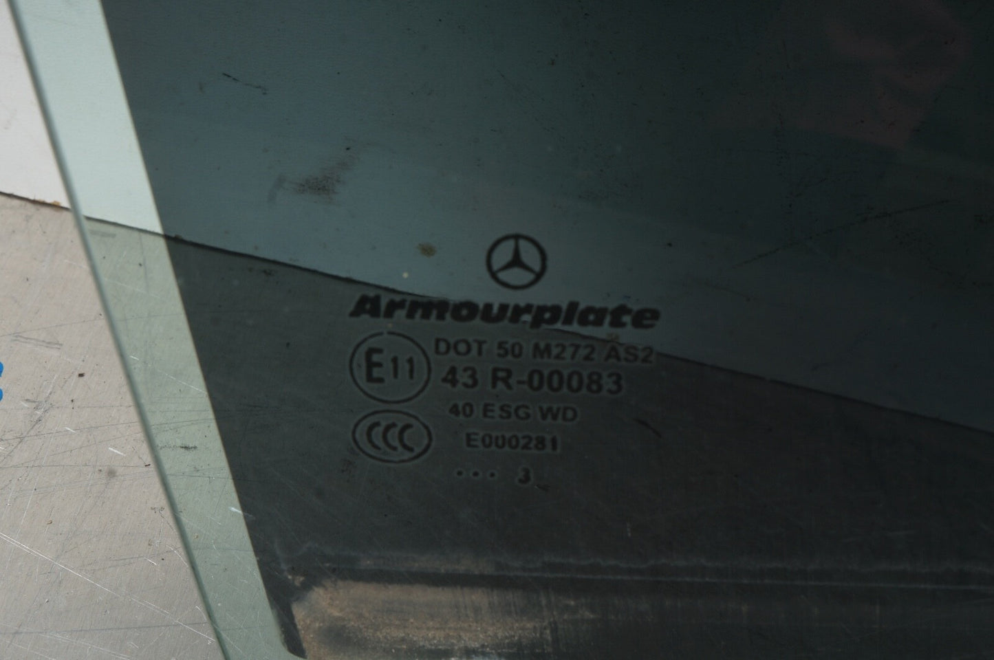 12-14 Mercedes C300 W204 Window Glass Tinted Rear Right Side OEM
