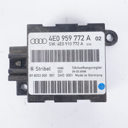 2004 - 2010 Audi A8 A8L S8 Front Seat Ventilation Control Module 4E0959772A  OEM
