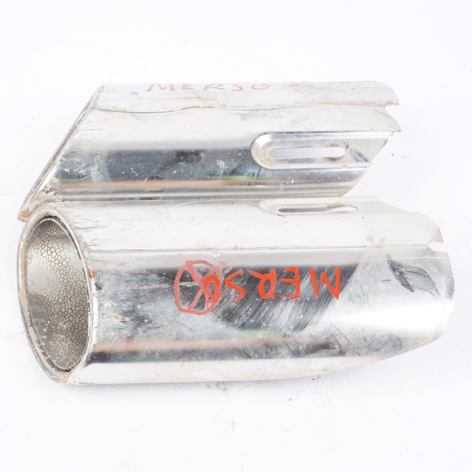 08-16 Mercedes W204 C350 E350 Rear Bumper Exhaust Muffler Tips Set of 2 OEM