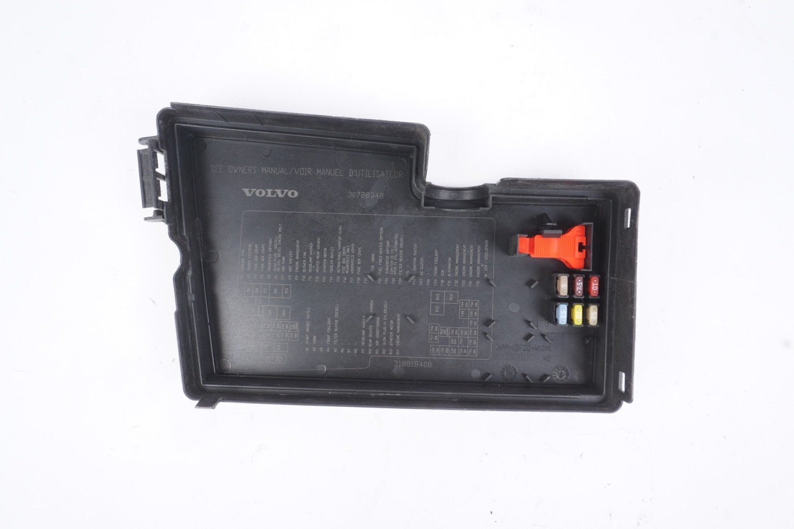 2008-2012 Volvo V50 C30 C70 Fuse Relay Upper Cover 30728348 used oem