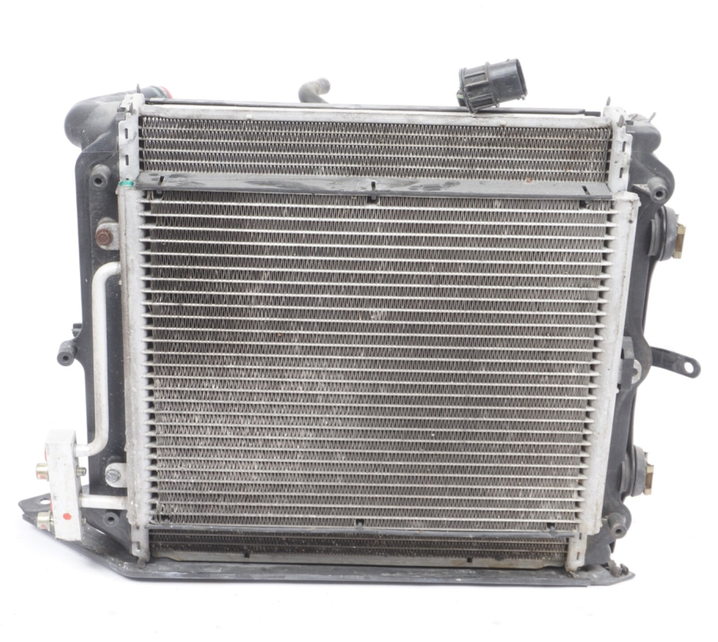 2000 2004 Porsche Boxster OEM Driver Left Radiator with Cooling Fan Bracket