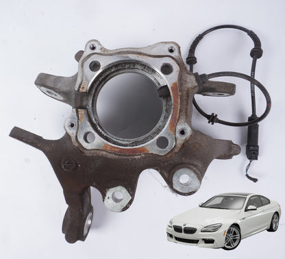 2012 - 2018 BMW 650i 640i Rear Left Spindle Knuckle Wheel Bearing Housing  OEM