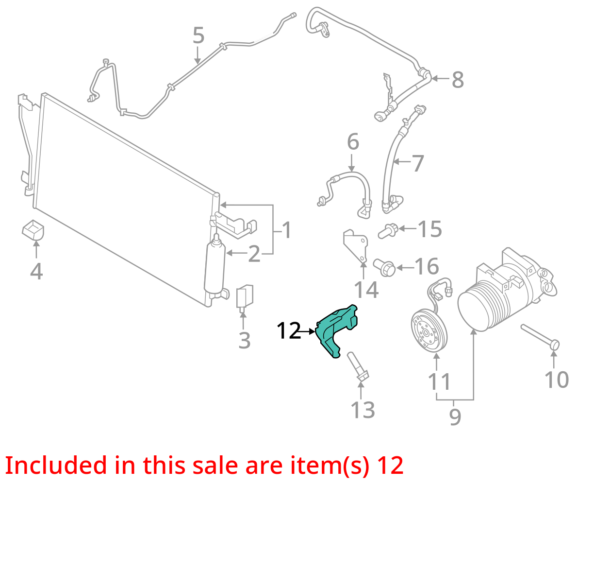 2016 - 2019 NISSAN TITAN XD OEM 5.0L DIESEL A/C FRONT BRACKET 11910EZ40A