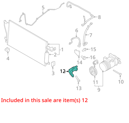 2016 - 2019 NISSAN TITAN XD OEM 5.0L DIESEL A/C FRONT BRACKET 11910EZ40A
