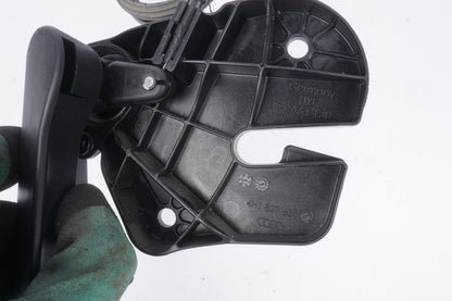 2011-2018 AUDI A8 A8L S8 HOOD LATCH RELEASE LEVER BRACKET W/ HANDLE 4H1823633