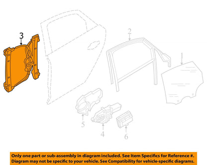 2011-2018 Audi A8L Rear Window Regulator & Motor Left Driver Side OEM