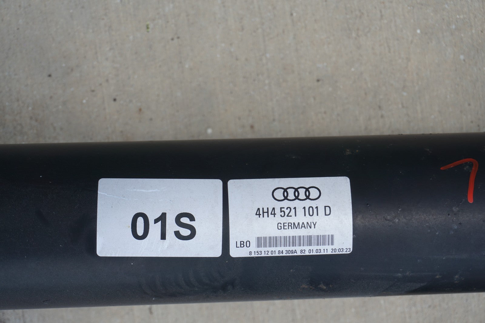 2011 - 2018 Audi A8 Quattro Rear Driveshaft Assembly OEM