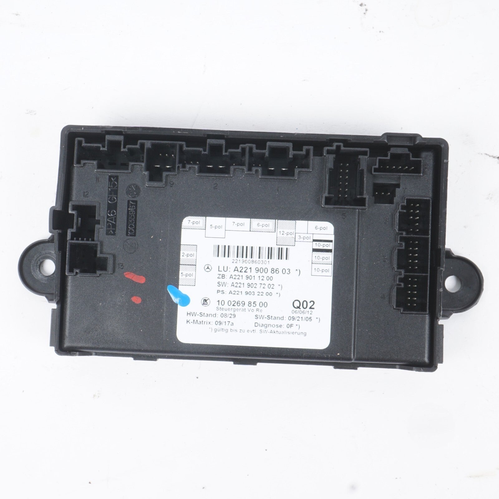 07-13 Mercedes W221 S550 S63 Front Right Passenger Door Control Module OEM