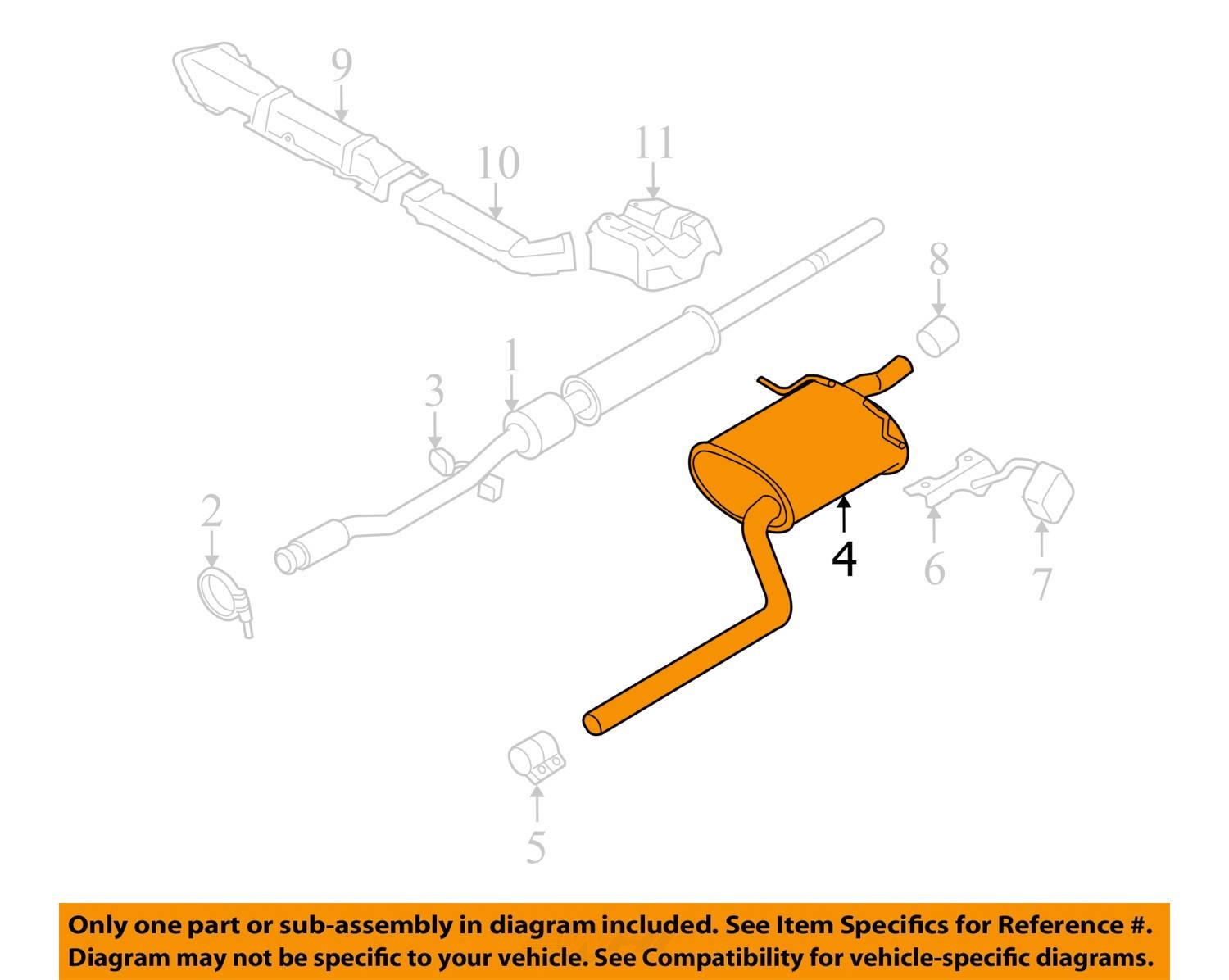 2007 - 2013 Mini Cooper Base Muffler 2755158 7606594