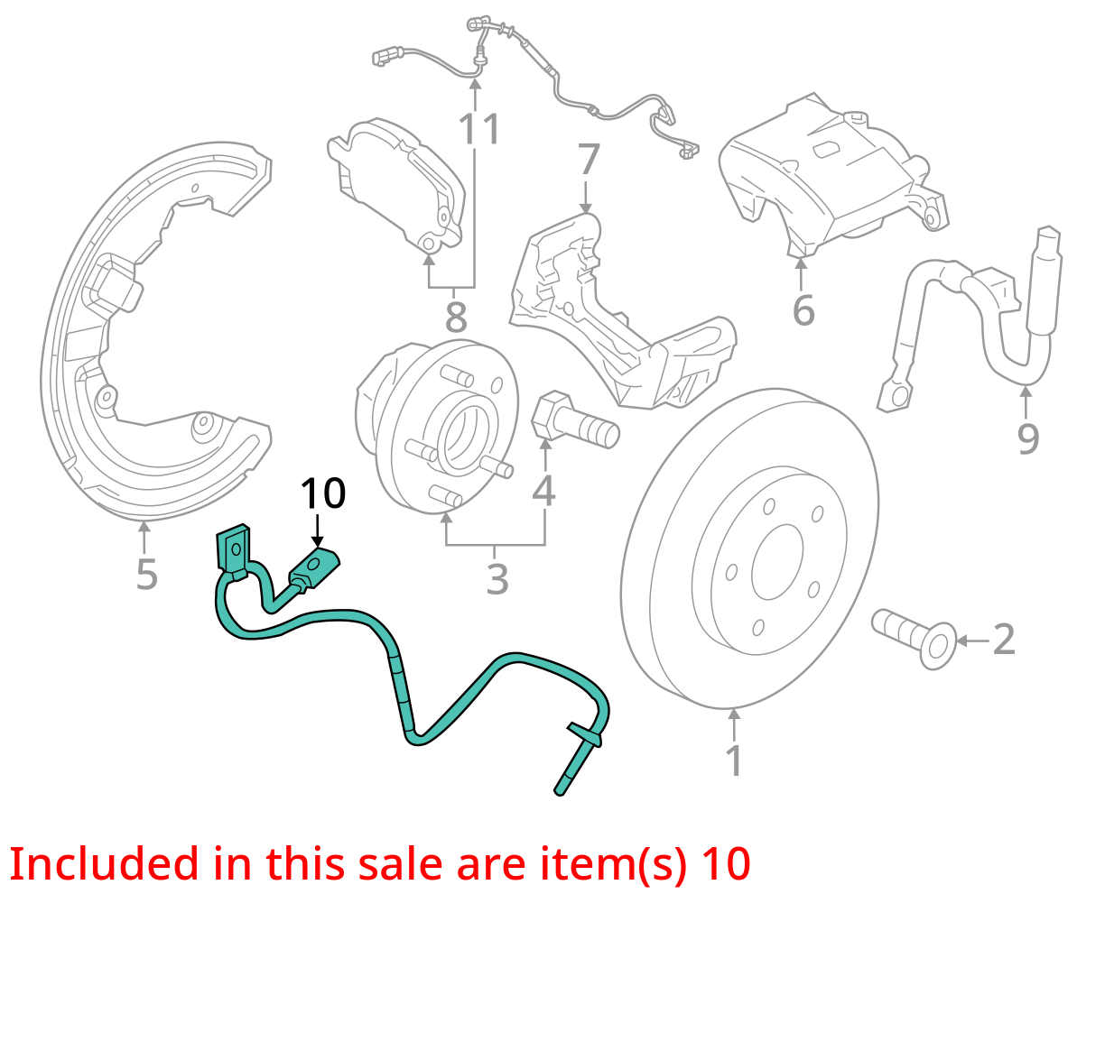 Genuine GM Front Driver Side Wheel Speed Sensor 84878467
