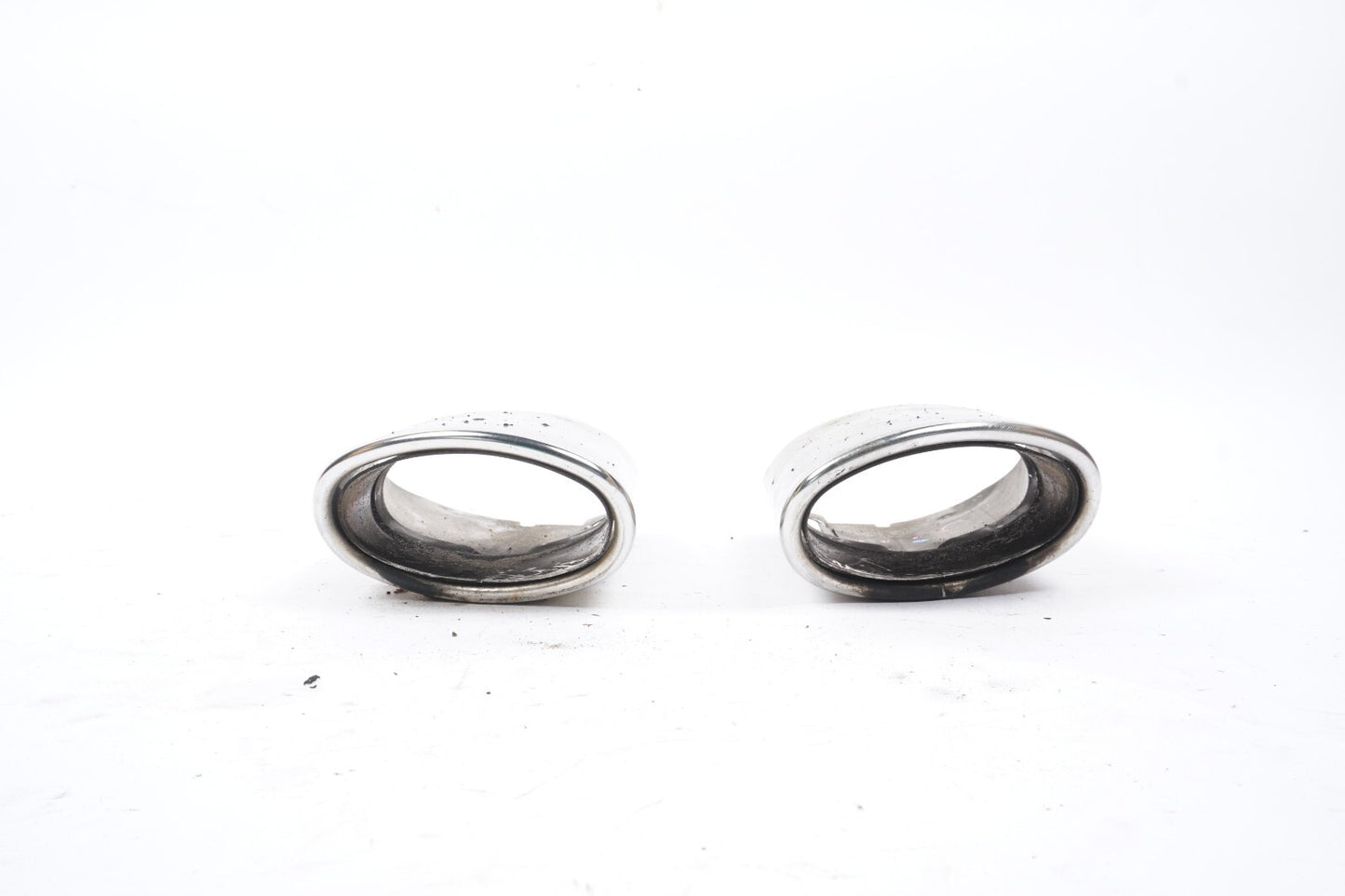 08-16 Mercedes W204 C350 E350 Rear Bumper Exhaust Muffler Tips Set of 2 OEM