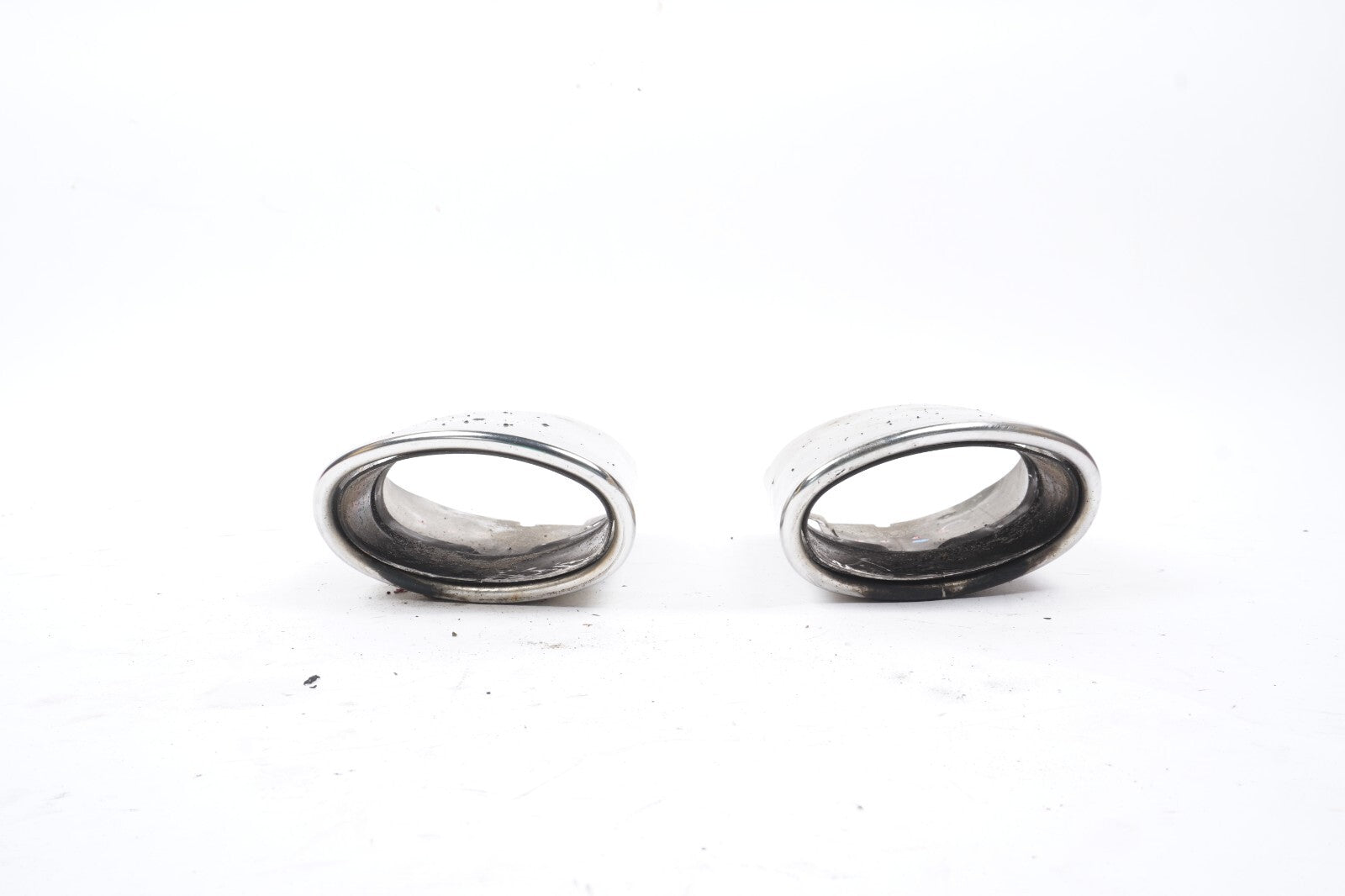 08-16 Mercedes W204 C350 E350 Rear Bumper Exhaust Muffler Tips Set of 2 OEM