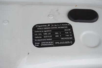 2011 - 2014 PORSCHE CAYENNE - HOOD WHITE