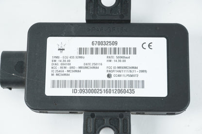 14-20 MASERATI QUATTROPORTE TPMS TIRE PRESSURE MONITORING CONTROL MODULE OEM