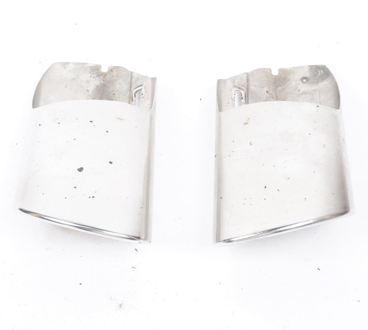 08-16 Mercedes W204 C350 E350 Rear Bumper Exhaust Muffler Tips Set of 2 OEM