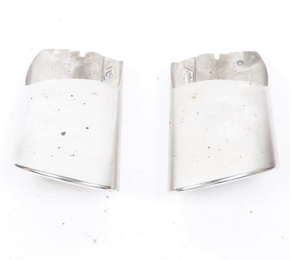 08-16 Mercedes W204 C350 E350 Rear Bumper Exhaust Muffler Tips Set of 2 OEM
