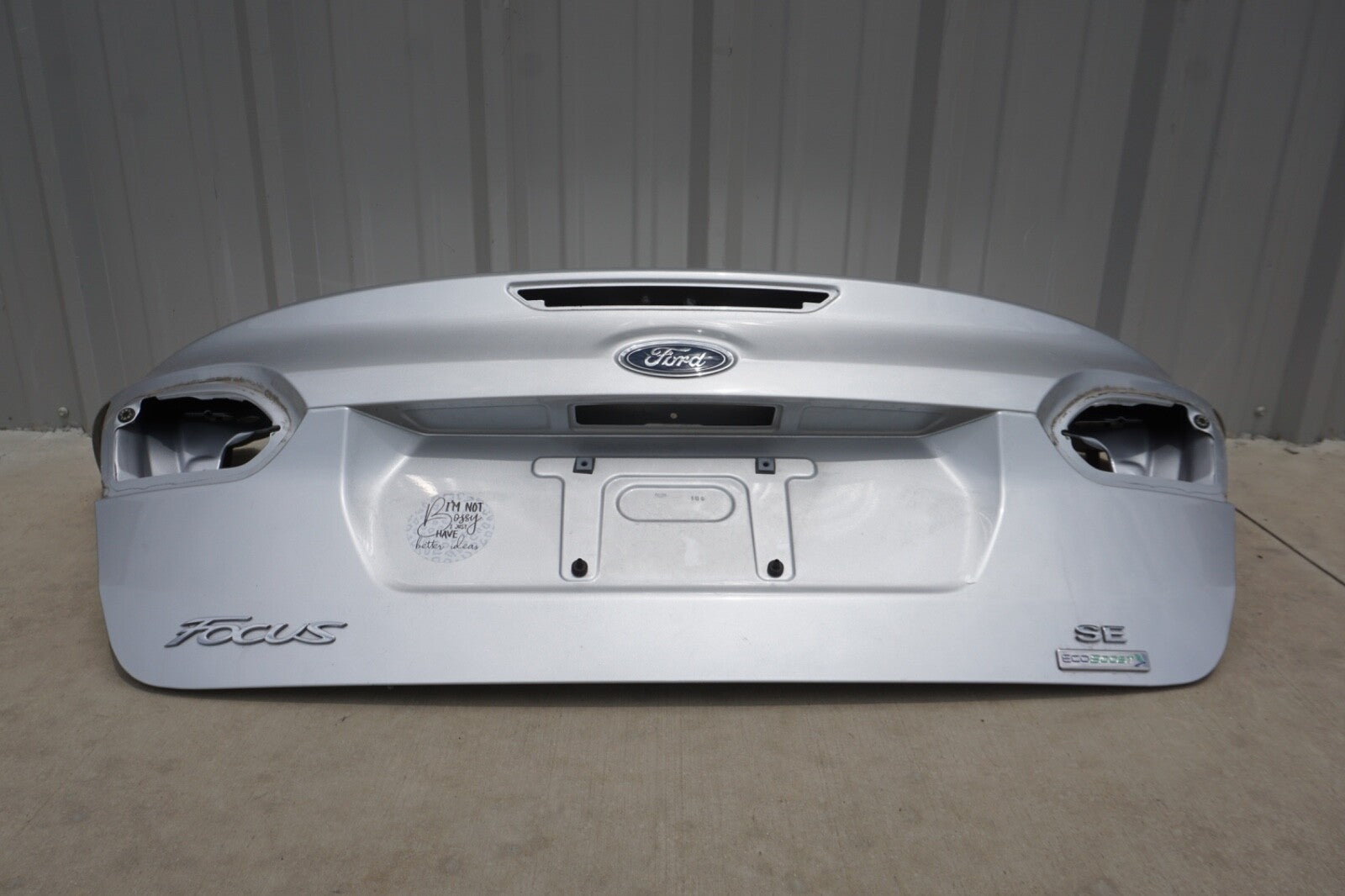 12-18 FORD FOCUS SEDAN REAR TRUNK LID HATCH COVER PANEL ASSEMBLY SILVER OEM