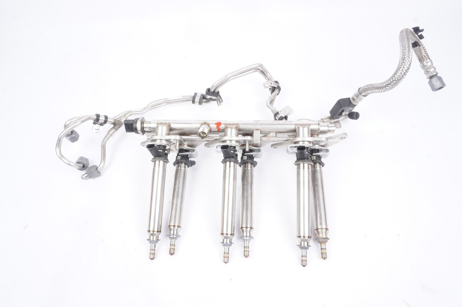 12 - 16 Mercedes W207 E350 Fuel Injection Rail Line w/ Injectors OEM